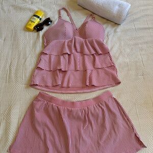 Cacique Two-Piece Swimsuit | Lane Bryant Plus Size Swimwear Swim Dress 2X